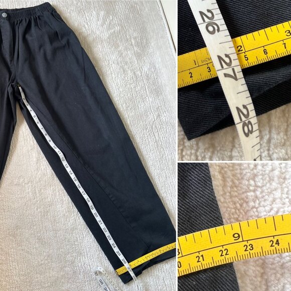 Woman Within Classic Fit Jeans Size 16W Black Cotton Pants Elastic Waist Pull On - Picture 7 of 10